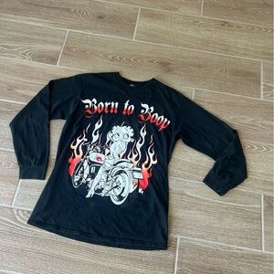 Black 'Born to Boop' Long Sleeve Shirt